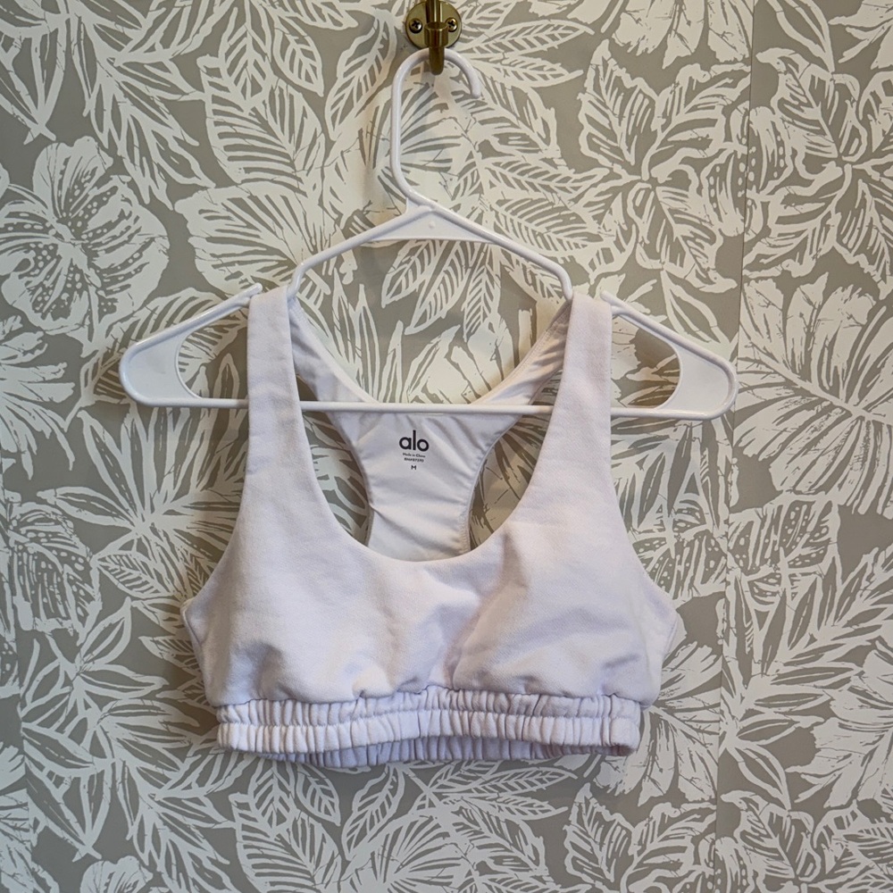 Alo White Sports Bra Medium